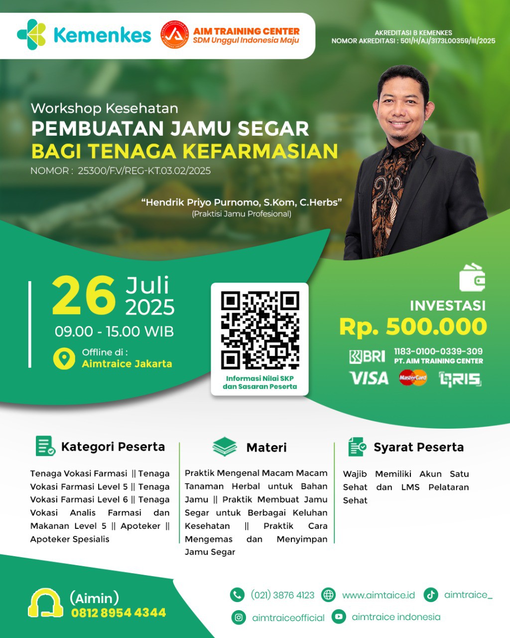 workshop pembuatan jamu segar